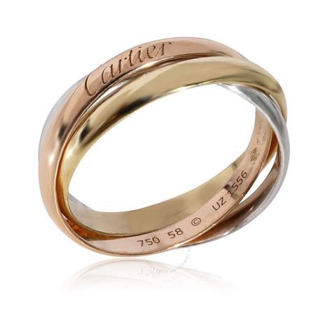 cartier trinity ring on hand|pre owned cartier trinity ring.